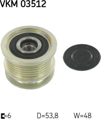 SKF VKM 03512 - Шкив генератора, муфта www.autospares.lv