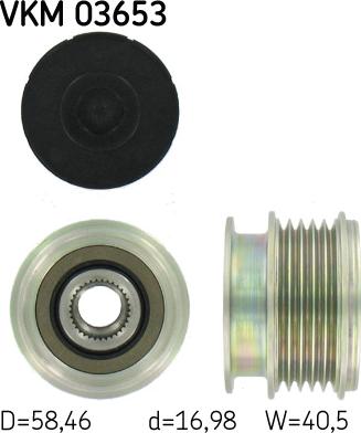 SKF VKM 03653 - Шкив генератора, муфта www.autospares.lv