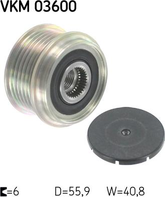 SKF VKM 03600 - Шкив генератора, муфта www.autospares.lv