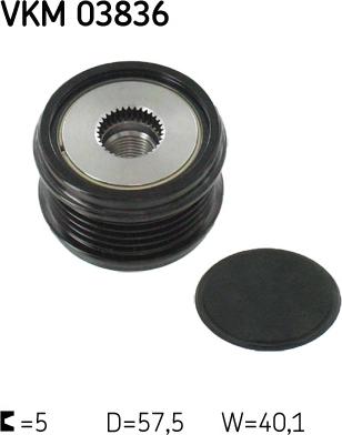 SKF VKM 03836 - Шкив генератора, муфта www.autospares.lv