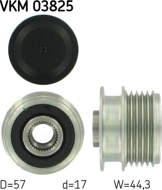 SKF VKM 03825 - Шкив генератора, муфта www.autospares.lv