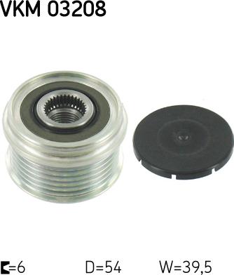 SKF VKM 03208 - Pulley, alternator, freewheel clutch www.autospares.lv