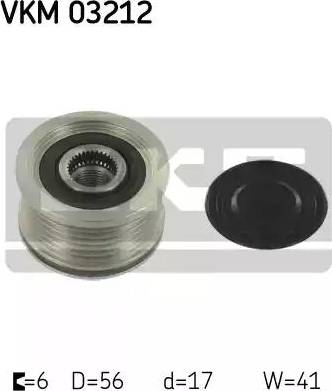 SKF VKM 03212 - Pulley, alternator, freewheel clutch www.autospares.lv