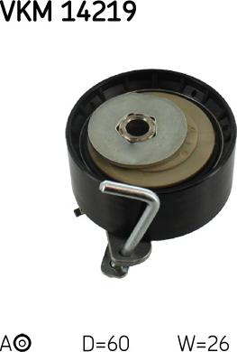 SKF VKM 14219 - Spriegotājrullītis, Gāzu sadales mehānisma piedziņas siksna www.autospares.lv