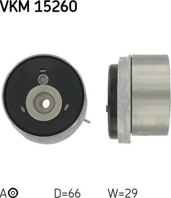 SKF VKM 15260 - Spriegotājrullītis, Gāzu sadales mehānisma piedziņas siksna www.autospares.lv