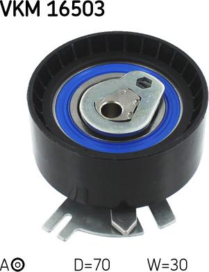 SKF VKM 16503 - Spriegotājrullītis, Gāzu sadales mehānisma piedziņas siksna www.autospares.lv