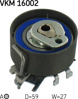 SKF VKM 16002 - Spriegotājrullītis, Gāzu sadales mehānisma piedziņas siksna www.autospares.lv