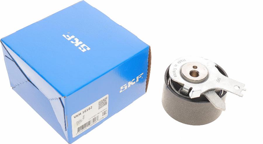 SKF VKM 16102 - Spriegotājrullītis, Gāzu sadales mehānisma piedziņas siksna www.autospares.lv