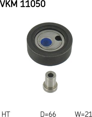 SKF VKM 11050 - Spriegotājrullītis, Gāzu sadales mehānisma piedziņas siksna www.autospares.lv