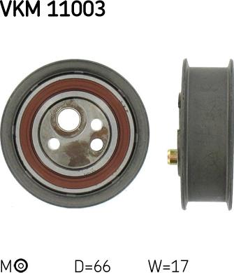 SKF VKM 11003 - Spriegotājrullītis, Gāzu sadales mehānisma piedziņas siksna www.autospares.lv