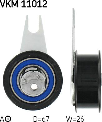 SKF VKM 11012 - Tensioner Pulley, timing belt www.autospares.lv