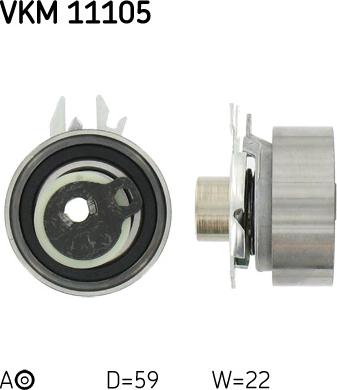 SKF VKM 11105 - Натяжной ролик, зубчатый ремень ГРМ www.autospares.lv