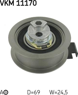 SKF VKM 11170 - Натяжной ролик, зубчатый ремень ГРМ www.autospares.lv