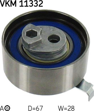 SKF VKM 11332 - Spriegotājrullītis, Gāzu sadales mehānisma piedziņas siksna www.autospares.lv