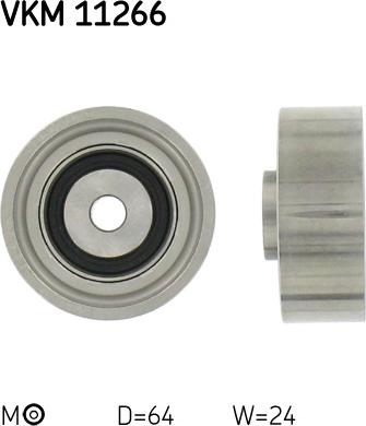 SKF VKM 11266 - Spriegotājrullītis, Gāzu sadales mehānisma piedziņas siksna www.autospares.lv