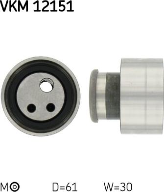 SKF VKM 12151 - Spriegotājrullītis, Gāzu sadales mehānisma piedziņas siksna www.autospares.lv