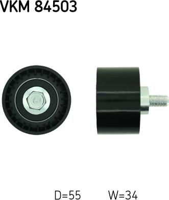 SKF VKM 84503 - Parazīt / Vadrullītis, Zobsiksna autospares.lv