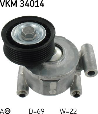 SKF VKM 34014 - Parazīt / Vadrullītis, Ķīļrievu siksna autospares.lv