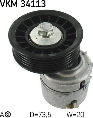 SKF VKM 34113 - Ролик, поликлиновый ремень www.autospares.lv