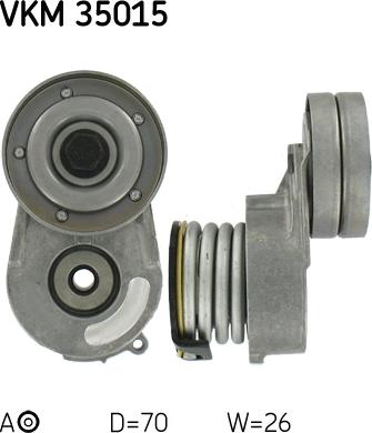 SKF VKM 35015 - Parazīt / Vadrullītis, Ķīļrievu siksna www.autospares.lv