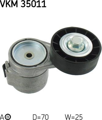 SKF VKM 35011 - Parazīt / Vadrullītis, Ķīļrievu siksna www.autospares.lv