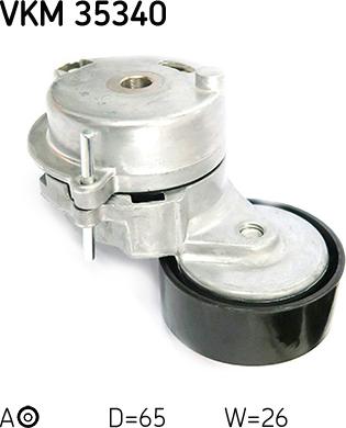 SKF VKM 35340 - Pulley, v-ribbed belt www.autospares.lv