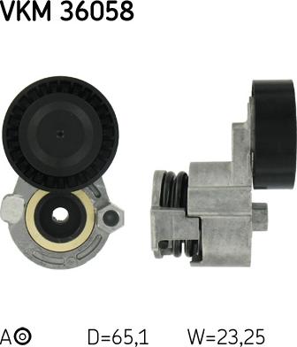 SKF VKM 36058 - Ролик, поликлиновый ремень www.autospares.lv