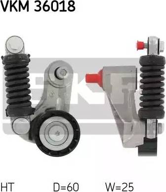 SKF VKM 36018 - Натяжитель, поликлиновый ремень www.autospares.lv