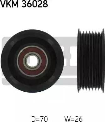 SKF VKM 36028 - Ролик, поликлиновый ремень www.autospares.lv