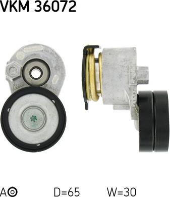 SKF VKM 36072 - Ролик, поликлиновый ремень www.autospares.lv