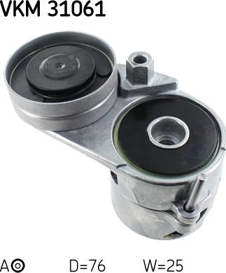 SKF VKM 31061 - Ролик, поликлиновый ремень www.autospares.lv