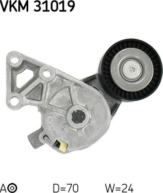 SKF VKM 31019 - Parazīt / Vadrullītis, Ķīļrievu siksna autospares.lv