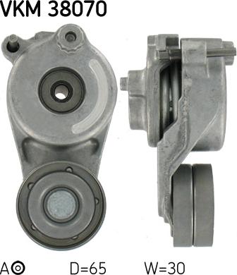 SKF VKM 38070 - Ролик, поликлиновый ремень www.autospares.lv