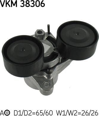 SKF VKM 38306 - Parazīt / Vadrullītis, Ķīļrievu siksna autospares.lv