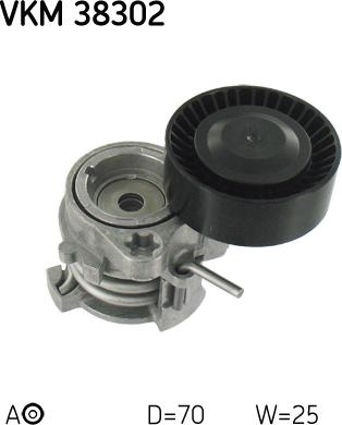 SKF VKM 38302 - Parazīt / Vadrullītis, Ķīļrievu siksna autospares.lv