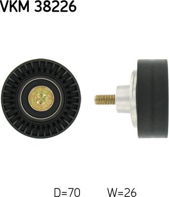 SKF VKM 38226 - Parazīt / Vadrullītis, Ķīļrievu siksna autospares.lv