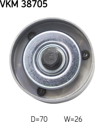 SKF VKM 38705 - Parazīt / Vadrullītis, Ķīļrievu siksna www.autospares.lv