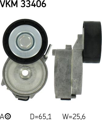 SKF VKM 33406 - Parazīt / Vadrullītis, Ķīļrievu siksna autospares.lv