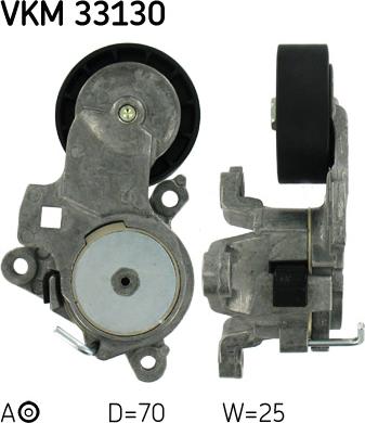 SKF VKM 33130 - Parazīt / Vadrullītis, Ķīļrievu siksna autospares.lv