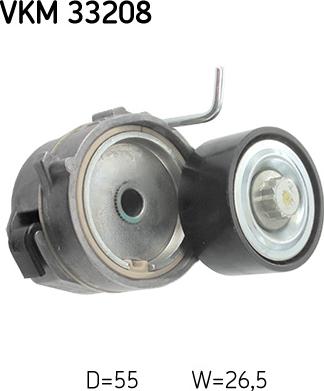 SKF VKM 33208 - Ролик, поликлиновый ремень www.autospares.lv