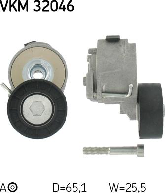 SKF VKM 32046 - Ролик, поликлиновый ремень www.autospares.lv