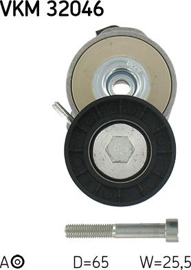 SKF VKM 32046 - Ролик, поликлиновый ремень www.autospares.lv