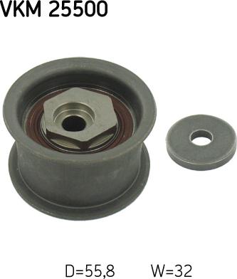 SKF VKM 25500 - Направляющий ролик, зубчатый ремень ГРМ www.autospares.lv