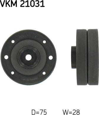 SKF VKM 21031 - Deflection / Guide Pulley, timing belt www.autospares.lv