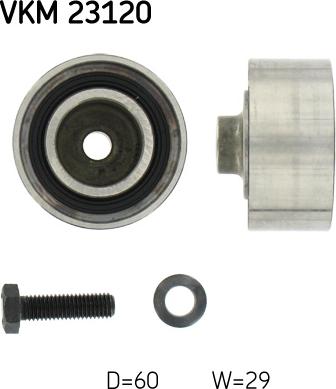 SKF VKM 23120 - Parazīt / Vadrullītis, Zobsiksna www.autospares.lv