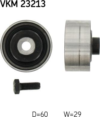 SKF VKM 23213 - Направляющий ролик, зубчатый ремень ГРМ www.autospares.lv