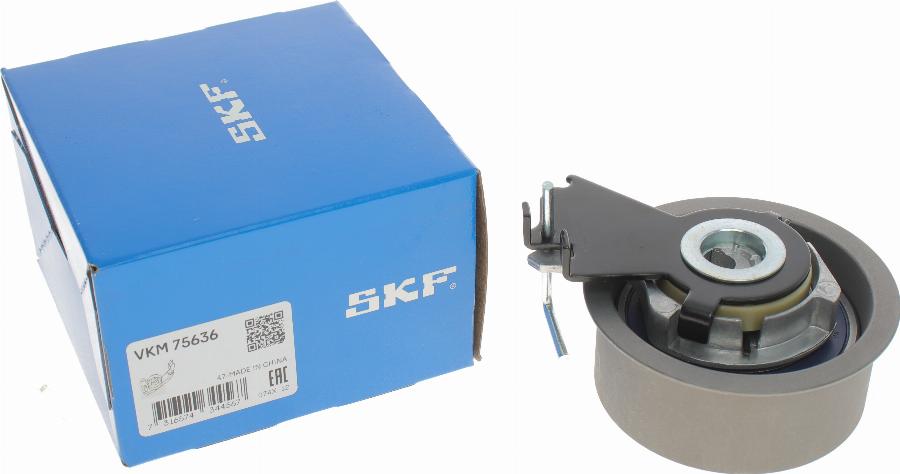 SKF VKM 75636 - Spriegotājrullītis, Gāzu sadales mehānisma piedziņas siksna autospares.lv