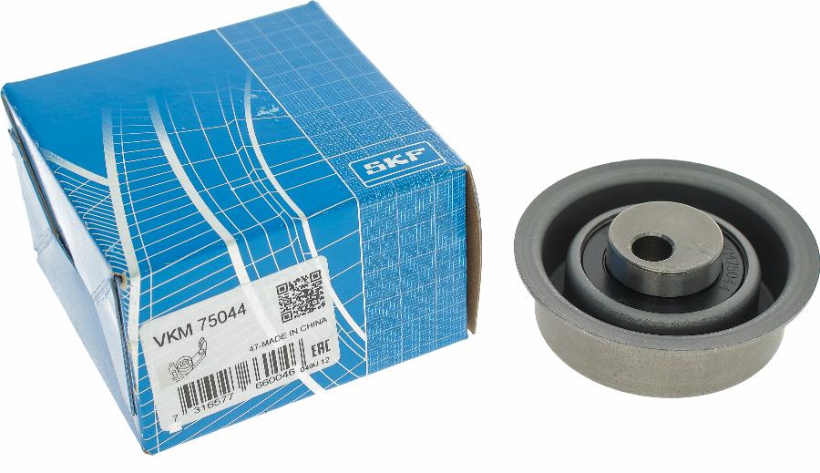 SKF VKM 75044 - Spriegotājrullītis, Gāzu sadales mehānisma piedziņas siksna www.autospares.lv