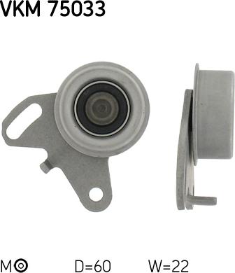 SKF VKM 75033 - Spriegotājrullītis, Gāzu sadales mehānisma piedziņas siksna www.autospares.lv