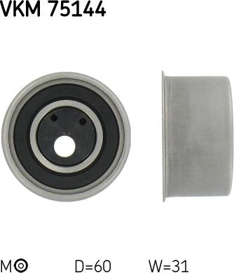 SKF VKM 75144 - Spriegotājrullītis, Gāzu sadales mehānisma piedziņas siksna www.autospares.lv